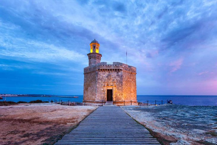 Castillo de Sant Nicolau en Ciudadela, Menorca.